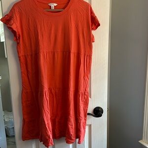 Time & Tru coral peplum dress